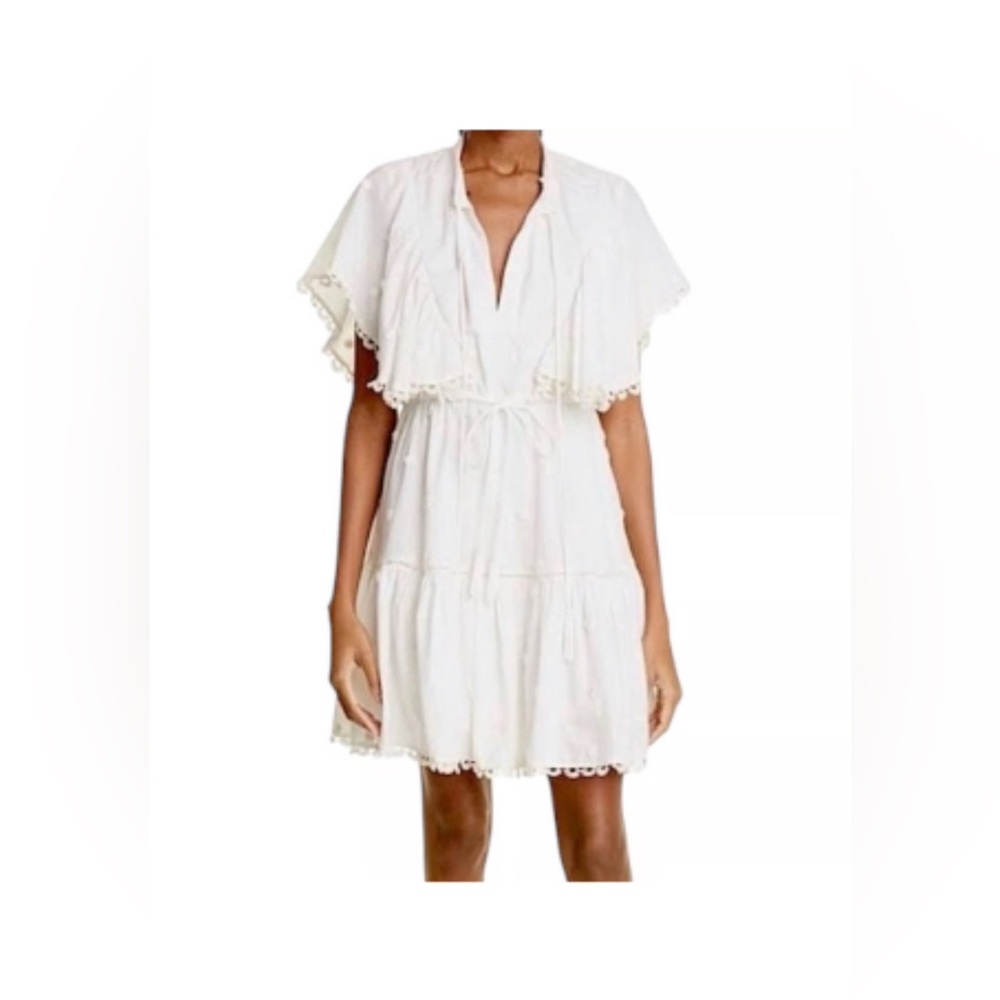 FARM Rio 3D Flower White Mini Dress